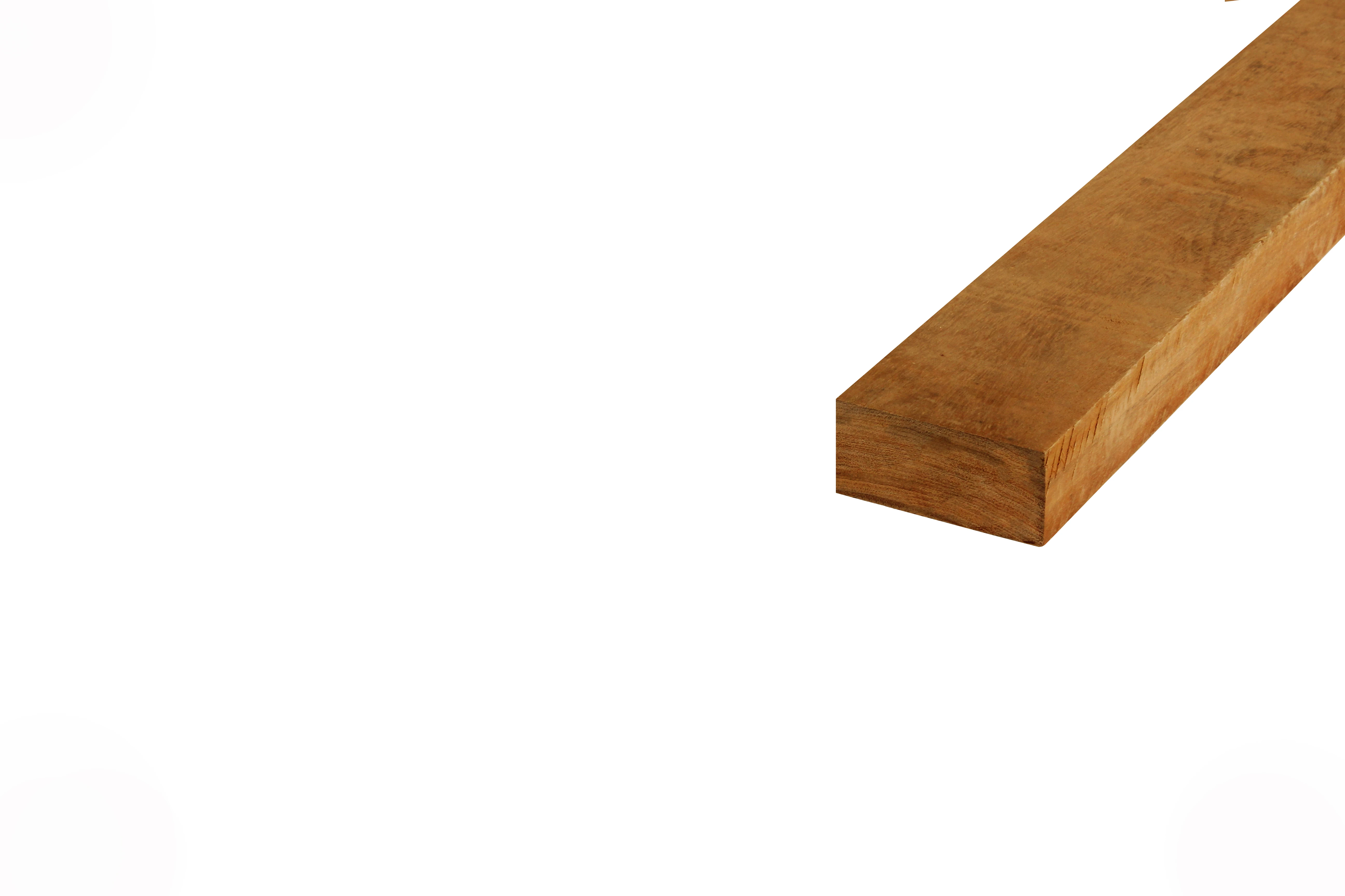 Hardhout Azobe Regel 5 x 10 cm (50 x 100 mm) Fijnbezaagd - Lengte 500 cm - Afbeelding 3